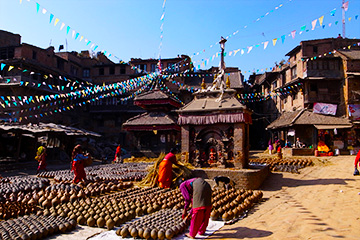 ネパールの集落の風景